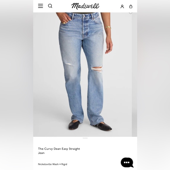 Madewell Denim - Madewell The Curvy Dean Easy Straight Jean (Nickelsville Wash)